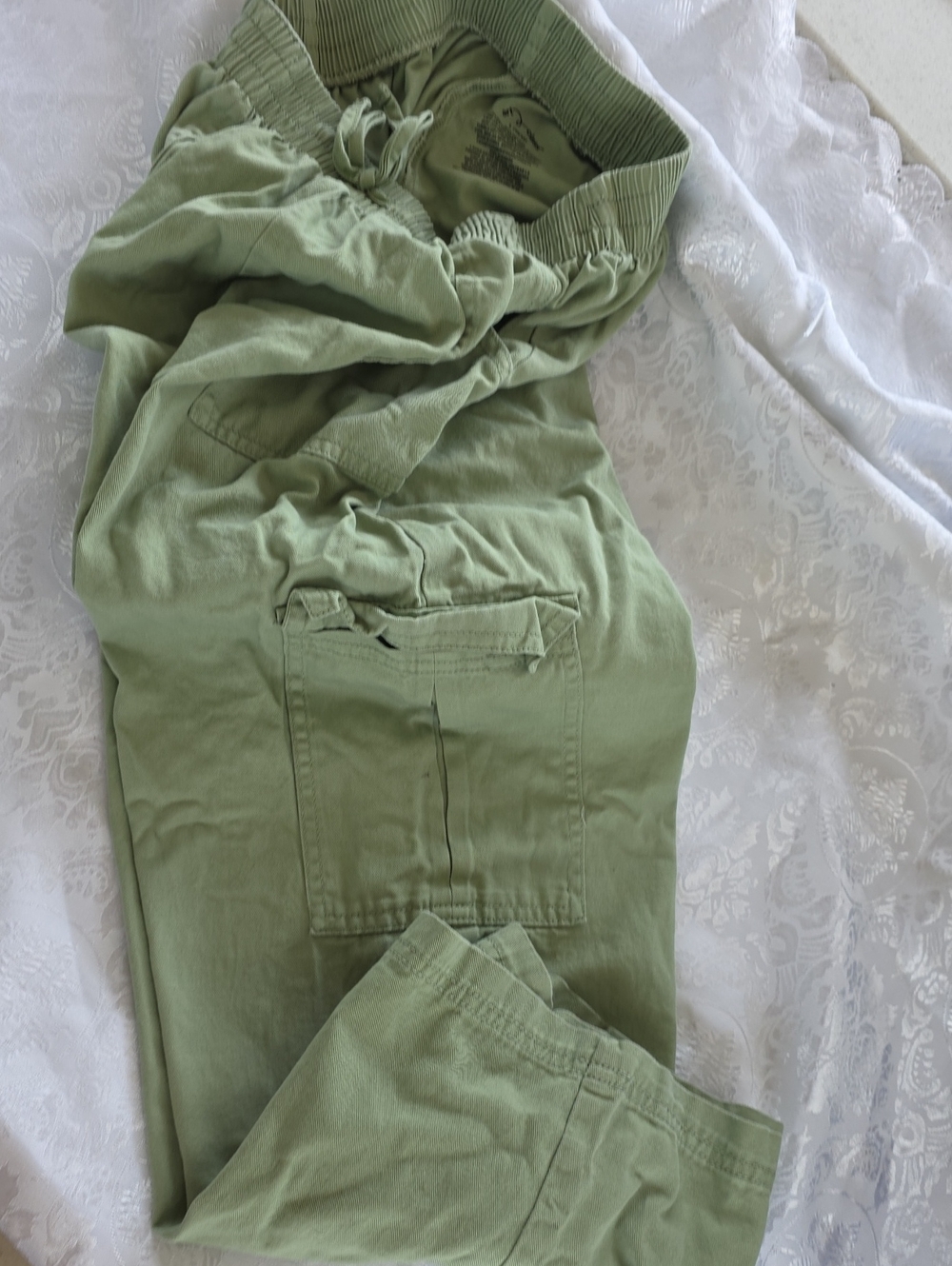 art class Light Sage Green Wide Leg Cargo Drawstring Pants